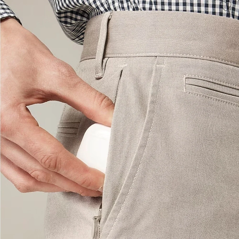 J crew Oxford khaki 484 Slim-fit tech oxford pant